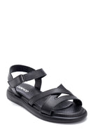Women's Black Leather Sandals | Derimod Women's Black Leather Sandals | Derimod