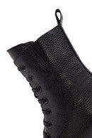 Women's Black Zippered Thick Heeled Leather Boots | Derimod Women's Black Zippered Thick Heeled Leather Boots | Derimod