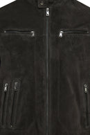 Patrick Men's Grey Suede Leather Jacket | Derimod Patrick Men's Grey Suede Leather Jacket | Derimod