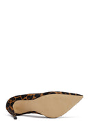 Woman Leopard High Thin Heels Leather Stiletto | Derimod Woman Leopard High Thin Heels Leather Stiletto | Derimod