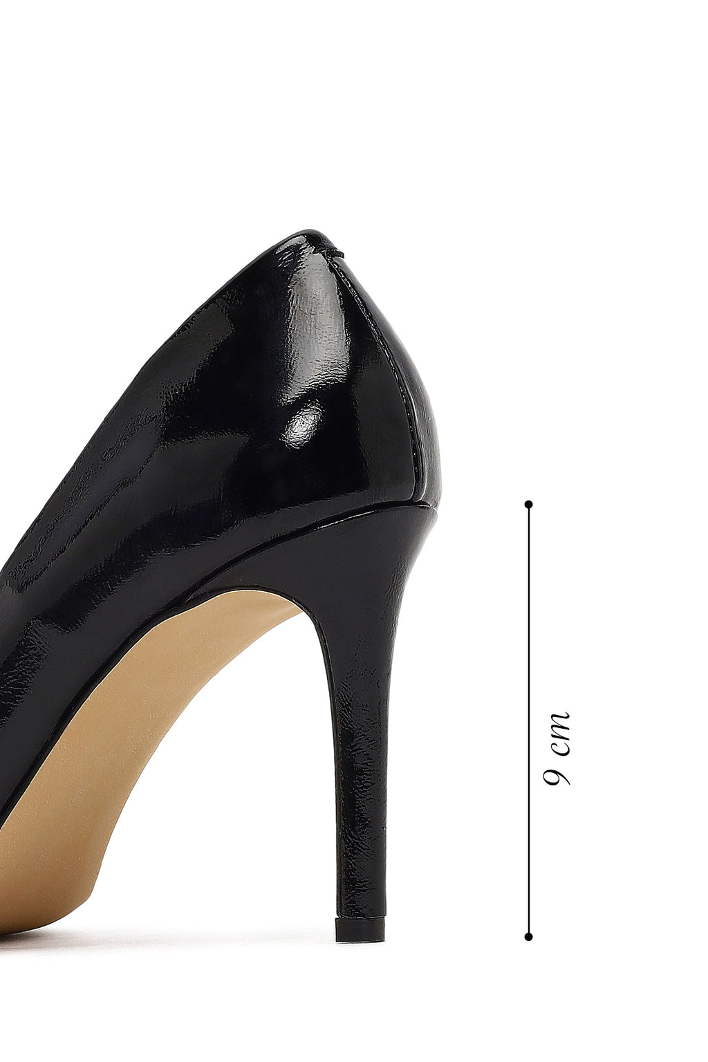 Kadın Siyah İnce Topuklu Deri Stiletto