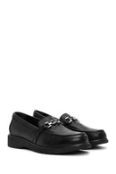 Kadın Siyah Tokalı Deri Comfort Loafer | Derimod Kadın Siyah Tokalı Deri Comfort Loafer | Derimod
