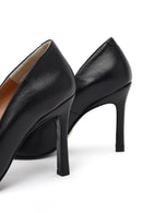 Kadın Siyah İnce Topuklu Deri Stiletto | Derimod Kadın Siyah İnce Topuklu Deri Stiletto | Derimod
