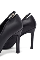 Kadın Siyah İnce Topuklu Deri Stiletto | Derimod Kadın Siyah İnce Topuklu Deri Stiletto | Derimod