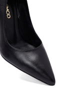 Kadın Siyah İnce Topuklu Deri Stiletto | Derimod Kadın Siyah İnce Topuklu Deri Stiletto | Derimod