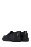 Women's Black Thick-Soled Leather Masculine Loafer | Derimod Women's Black Thick-Soled Leather Masculine Loafer | Derimod