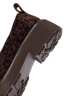 Woman Leopard Print Suede Leather Masculine Loafer | Derimod Woman Leopard Print Suede Leather Masculine Loafer | Derimod