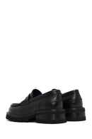 Woman Black Thick-Soled Leather Masculine Loafers | Derimod Woman Black Thick-Soled Leather Masculine Loafers | Derimod