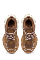 Kadın Camel Bağcıklı Kalın Tabanlı Sneaker | Derimod Kadın Camel Bağcıklı Kalın Tabanlı Sneaker | Derimod