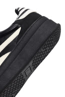Women's Black Lace-Up Thick-Soled Sneaker | Derimod Women's Black Lace-Up Thick-Soled Sneaker | Derimod