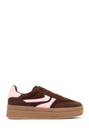 Women's Brown Lace-Up Thick-Soled Sneaker | Derimod Women's Brown Lace-Up Thick-Soled Sneaker | Derimod