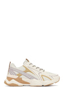 Women's Cream Lace-Up Thick-Soled Sneaker | Derimod Women's Cream Lace-Up Thick-Soled Sneaker | Derimod