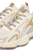 Women's Cream Lace-Up Thick-Soled Sneaker | Derimod Women's Cream Lace-Up Thick-Soled Sneaker | Derimod