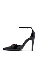 Women's Black Ankle Buckle High Thin Heel Patent Leather Stiletto | Derimod Women's Black Ankle Buckle High Thin Heel Patent Leather Stiletto | Derimod
