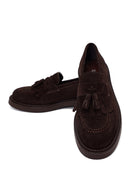 Woman Brown Tassel Suede Leather Loafer | Derimod Woman Brown Tassel Suede Leather Loafer | Derimod