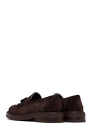 Woman Brown Tassel Suede Leather Loafer | Derimod Woman Brown Tassel Suede Leather Loafer | Derimod