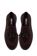 Woman Brown Tassel Suede Leather Loafer | Derimod Woman Brown Tassel Suede Leather Loafer | Derimod