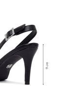 Women's Black Open Back Thin Heeled Shoes | Derimod Women's Black Open Back Thin Heeled Shoes | Derimod