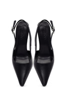 Women's Black Open Back Thin Heeled Shoes | Derimod Women's Black Open Back Thin Heeled Shoes | Derimod