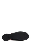 Women's Black Ankle Strap Low Heeled Leather Sandals | Derimod Women's Black Ankle Strap Low Heeled Leather Sandals | Derimod