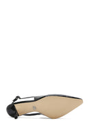 Women's Black Open Back Thin Heeled Leather Shoes | Derimod Women's Black Open Back Thin Heeled Leather Shoes | Derimod