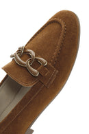 Kadın Taba Süet Deri Maskülen Loafer | Derimod Kadın Taba Süet Deri Maskülen Loafer | Derimod