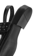 Women's Black Open Back Buckled Patent Leather Ballerinas | Derimod Women's Black Open Back Buckled Patent Leather Ballerinas | Derimod