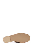 Women's Tan Suede Leather Slippers | Derimod Women's Tan Suede Leather Slippers | Derimod