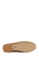 Women's Tan Buckled Suede Leather Loafer | Derimod Women's Tan Buckled Suede Leather Loafer | Derimod