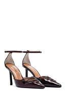 Kadın Bordo Bilekten Tokalı İnce Topuklu Rugan Deri Ayakkabı | Derimod Kadın Bordo Bilekten Tokalı İnce Topuklu Rugan Deri Ayakkabı | Derimod