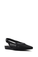 Women's Black Open Back Ballerinas | Derimod Women's Black Open Back Ballerinas | Derimod