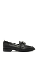 Kadın Siyah Tokalı Deri Maskülen Loafer | Derimod Kadın Siyah Tokalı Deri Maskülen Loafer | Derimod