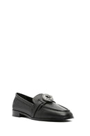 Kadın Siyah Tokalı Deri Maskülen Loafer | Derimod Kadın Siyah Tokalı Deri Maskülen Loafer | Derimod