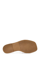 Women's Pink Stoned Leather Slippers | Derimod Women's Pink Stoned Leather Slippers | Derimod