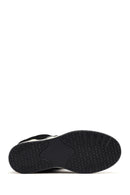 Women's Black Strappy Wedge Heel Leather Sneakers | Derimod Women's Black Strappy Wedge Heel Leather Sneakers | Derimod