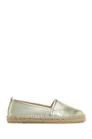 Women's Gold Metallic Leather Espadrilles | Derimod Women's Gold Metallic Leather Espadrilles | Derimod