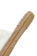 Women's Cream Patterned Espadrille Slippers | Derimod Women's Cream Patterned Espadrille Slippers | Derimod