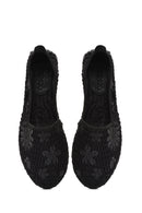 Women's Black Patterned Espadrilles | Derimod Women's Black Patterned Espadrilles | Derimod