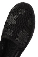 Women's Black Patterned Espadrilles | Derimod Women's Black Patterned Espadrilles | Derimod