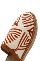 Kastamonu Stone Print Women's Tan Patterned Espadrille Slippers | Derimod Kastamonu Stone Print Women's Tan Patterned Espadrille Slippers | Derimod