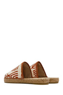 Kastamonu Stone Print Women's Tan Patterned Espadrille Slippers | Derimod Kastamonu Stone Print Women's Tan Patterned Espadrille Slippers | Derimod