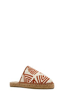 Kastamonu Stone Print Women's Tan Patterned Espadrille Slippers | Derimod Kastamonu Stone Print Women's Tan Patterned Espadrille Slippers | Derimod