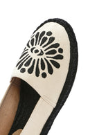 Kastamonu Stone Print Women's Black Patterned Espadrilles | Derimod Kastamonu Stone Print Women's Black Patterned Espadrilles | Derimod