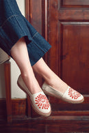 Kastamonu Stone Print Women's Tan Patterned Espadrilles | Derimod Kastamonu Stone Print Women's Tan Patterned Espadrilles | Derimod