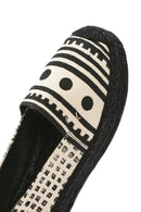 Kastamonu Stone Print Women's Black Patterned Espadrilles | Derimod Kastamonu Stone Print Women's Black Patterned Espadrilles | Derimod