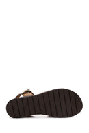 Women's Tan Ankle Strap Leather Bodrum Sandals | Derimod Women's Tan Ankle Strap Leather Bodrum Sandals | Derimod