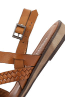 Women's Tan Leather Bodrum Sandals | Derimod Women's Tan Leather Bodrum Sandals | Derimod