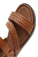 Women's Tan Leather Bodrum Sandals | Derimod Women's Tan Leather Bodrum Sandals | Derimod