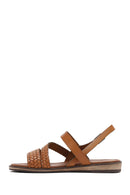 Women's Tan Leather Bodrum Sandals | Derimod Women's Tan Leather Bodrum Sandals | Derimod