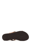 Women's Tan Leather Bodrum Sandals | Derimod Women's Tan Leather Bodrum Sandals | Derimod